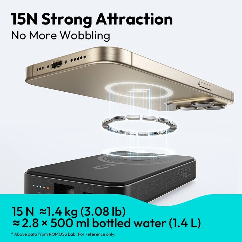 ⚡ Romoss WMO10 10000mAh 20W Magnetic Power Bank
