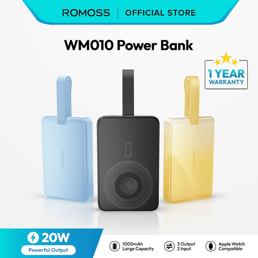 ⚡ Romoss WMO10 10000mAh 20W Magnetic Power Bank